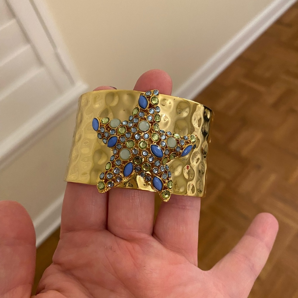 Gorgeous Lilly Pulitzer large Starfish cuff bracelet